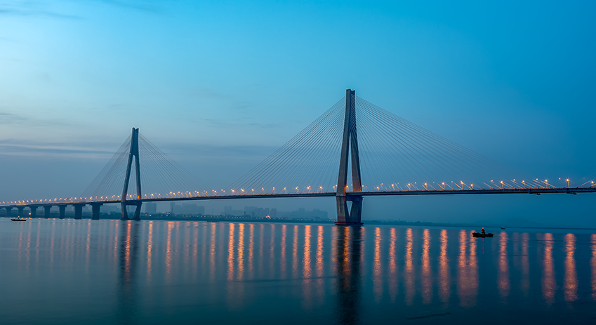 武漢二七長(zhǎng)江大橋夜景美圖美景